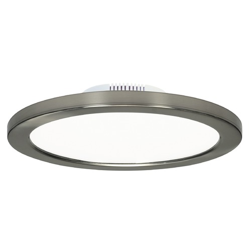 7-Inch LED Round Surface Mount 12W Brushed Nickel 3000K 120-277V by Satco Lighting