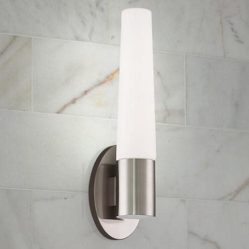 Modern Forms by WAC Lighting Tusk 17-Inch LED Sconce in Brushed Nickel 3000K by Modern Forms WS-38817-BN