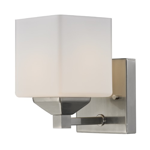 Quube Brushed Nickel Sconce by Z-Lite