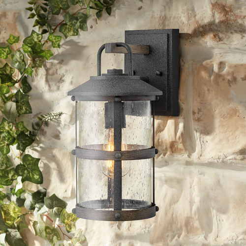Hinkley Lakehouse 14.50-Inch Aged Zinc & Driftwood Grey Outdoor Wall Light by Hinkley Lighting 2680DZ