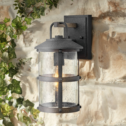 Lakehouse 14.50-Inch Aged Zinc & Driftwood Grey Outdoor Wall Light by Hinkley Lighting