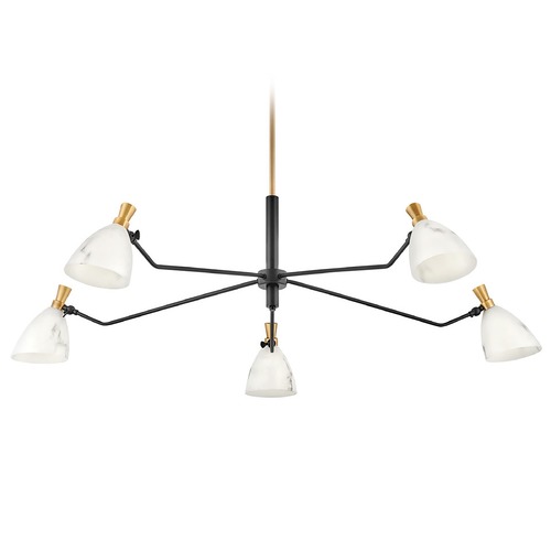 Sinclair Large Chandelier in Brass & Black by Hinkley Lighting
