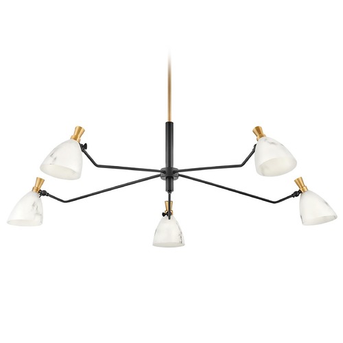 Hinkley Sinclair Large Chandelier in Brass & Black by Hinkley Lighting 33795HB