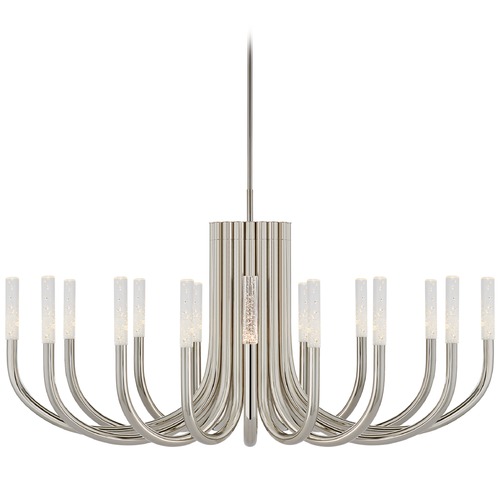 Visual Comfort Signature Collection Kelly Wearstler Rousseau Chandelier in Nickel by Visual Comfort Signature KW5585PNSG