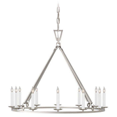 Chapman & Myers Darlana Medium Chandelier in Nickel by Visual Comfort Signature