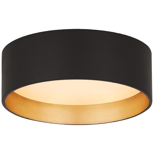 Visual Comfort Signature Collection Studio VC Shaw 5-Inch Flush Mount in Matte Black by Visual Comfort Signature S4040BLK