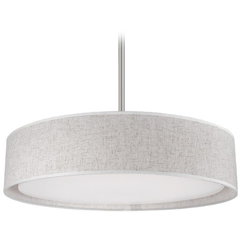 Kuzco Lighting Dalton Beige LED Pendant Light with Drum Shade