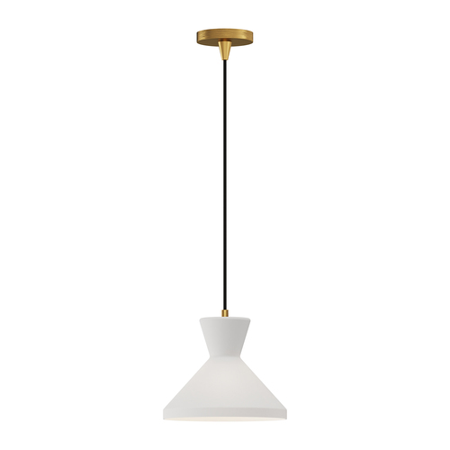 Alora Lighting Betty Aged Gold Pendant Light with Conical Shade