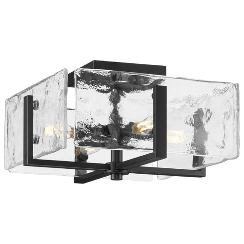 Progress Lighting Point Dume 2-Light Matte Black Semi-Flush Mount