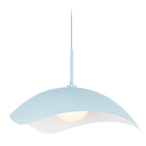 Kuzco Lighting Kirby Cerulean Pendant Light with Globe Shade