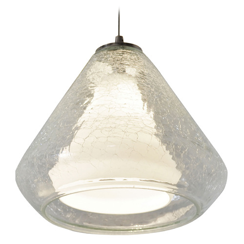 Afx Lighting Armitage Satin Nickel LED Mini-Pendant Light with Conical Shade