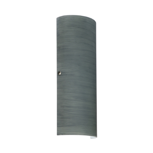Sconce Wall Light Grey Glass Satin Nickel by Besa Lighting