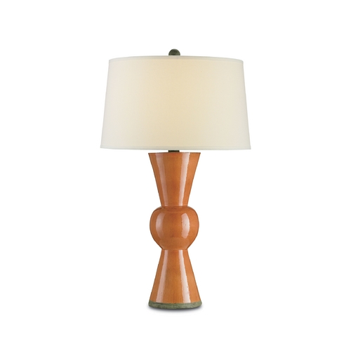 Currey and Company Lighting Mid-Century Modern Table Lamp Orange Upbeat by Currey and Company Lighting 6351