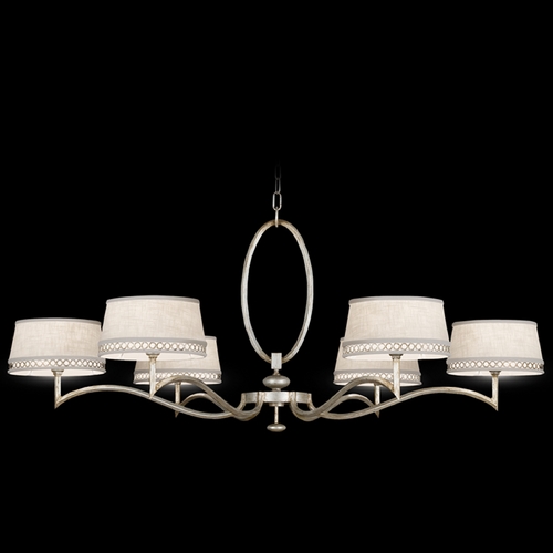 Fine Art Lamps Allegretto Silver Platinized Silver Leaf with Subtle Brown Highlights Chandelier
