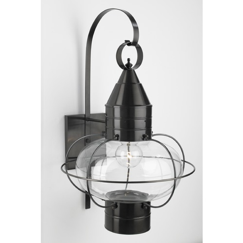 Norwell Lighting Norwell Lighting Classic Onion Black Outdoor Wall Light 1509-BL-CL