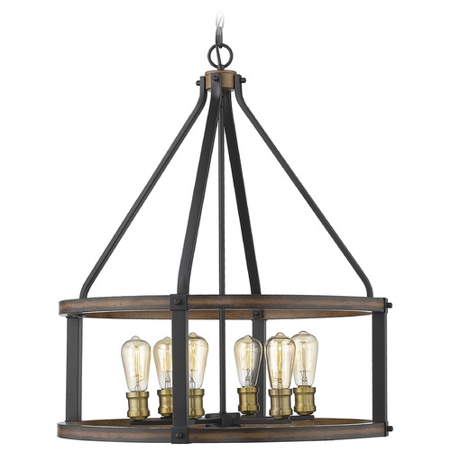 Z-Lite Kirkland Rustic Mahogany Pendant by Z-Lite 472-6D-RM