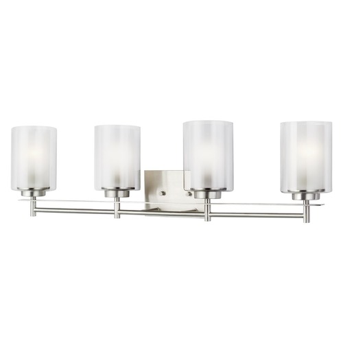 Elmwood Park Brushed Nickel Bathroom Light by Generation Lighting