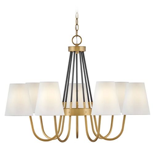 Aston Large Chandelier in Heritage Brass & Black by Hinkley Lighting