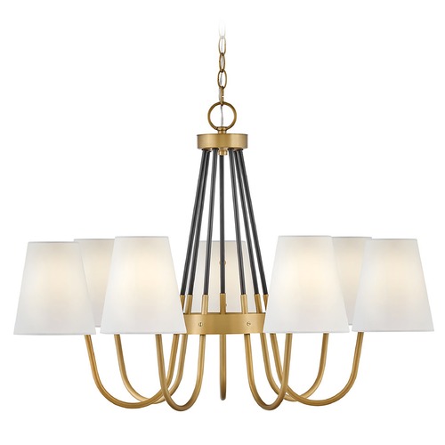 Hinkley Aston Large Chandelier in Heritage Brass & Black by Hinkley Lighting 37386HB