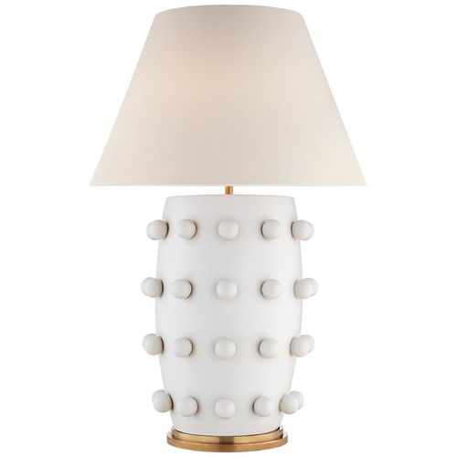 Kelly Wearstler Linden Table Lamp in Plaster White by Visual Comfort Signature