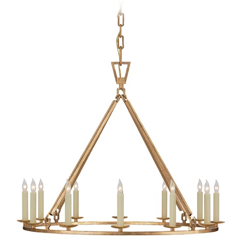 Chapman & Myers Darlana Chandelier in Gilded Iron by Visual Comfort Signature