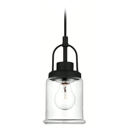 Visual Comfort Studio Collection Visual Comfort Studio Collection Anders Midnight Black Mini-Pendant Light with Cylindrical Shade 6544701-112