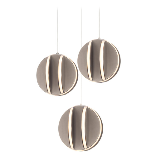 Modern Forms by WAC Lighting Carillion Brushed Nickel LED Multi-Light Pendant by Modern Forms PD-36203R-BN