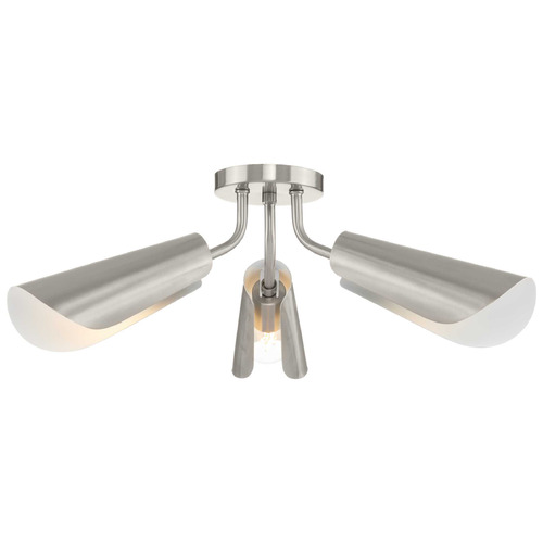 Progress Lighting Dalton 2-Light Brushed Nickel Semi-Flush Mount