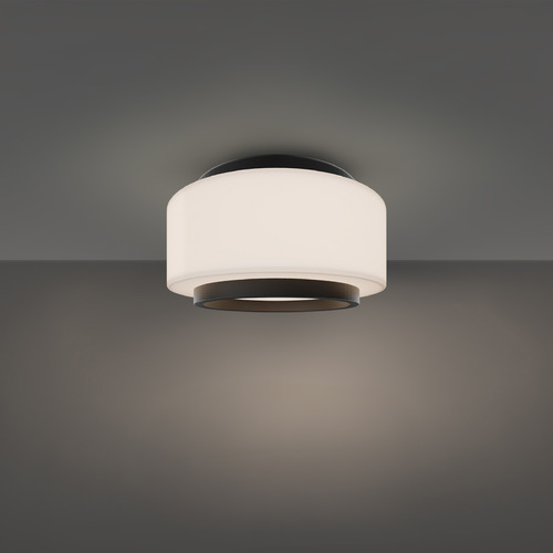 Modern Forms by WAC Lighting Modern Forms Preston Black LED Flushmount Light FM-12508-35-BK