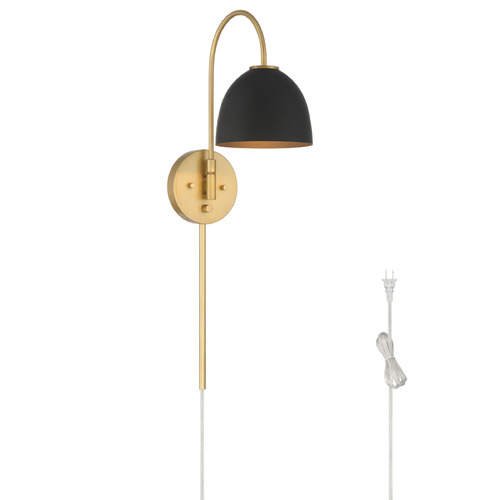 Hunter Fan Company Erling Luxe Gold LED Plug and Cord Wall Lamp