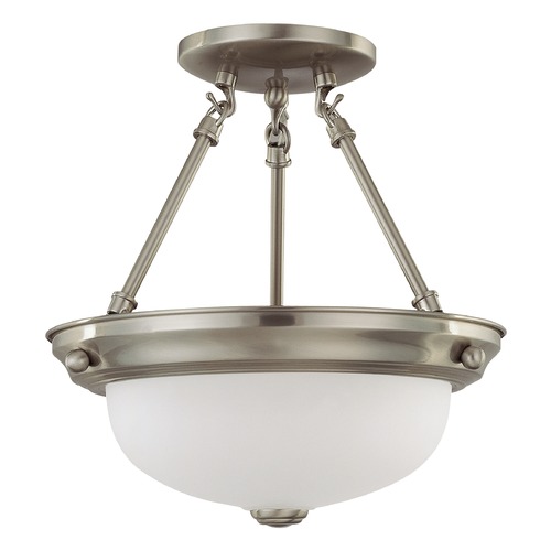 11-Inch Brushed Nickel Semi-Flush Mount by Nuvo Lighting