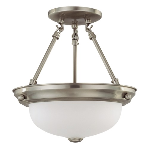 Nuvo Lighting 11-Inch Brushed Nickel Semi-Flush Mount by Nuvo Lighting 60/3244