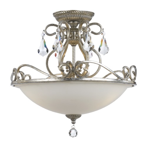 Crystorama Lighting Crystorama Lighting Ashton Olde Silver Semi-Flushmount Light 5010-OS-CL-MWP