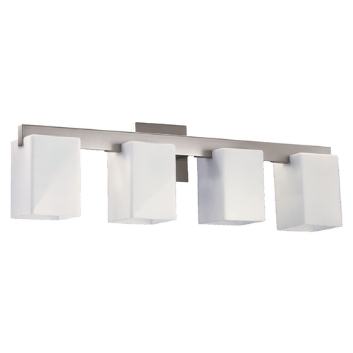 Quorum Lighting Modus Satin Nickel Bathroom Light by Quorum Lighting 5076-4-65