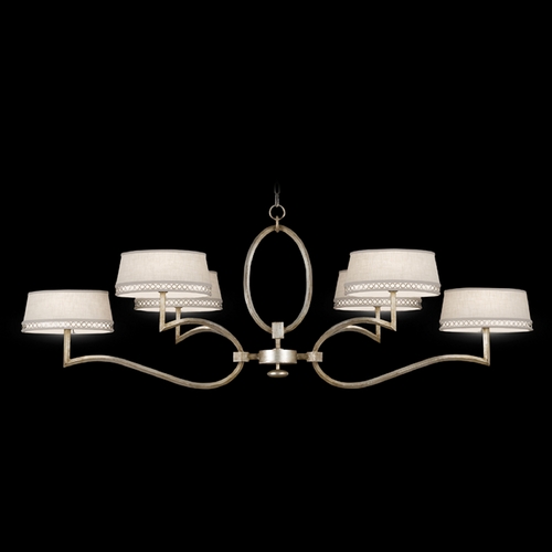 Fine Art Lamps Allegretto Silver Platinized Silver Leaf with Subtle Brown Highlights Chandelier