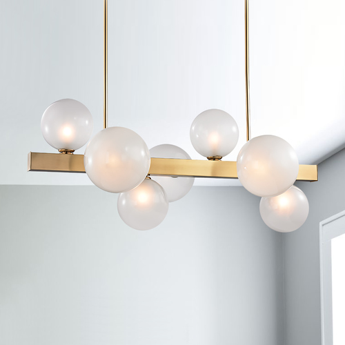 Hinsdale Aged Brass Island Light with Globe Shade by Hudson Valley Lighting