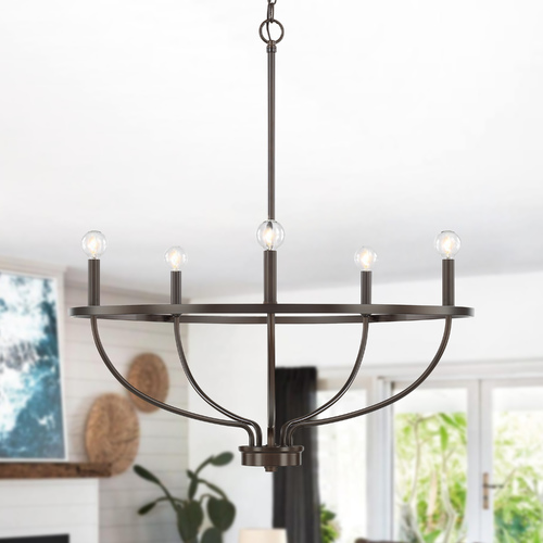 HomePlace by Capital Lighting Greyson 5-Light Chandelier in Bronze by HomePlace by Capital Lighting 428551BZ