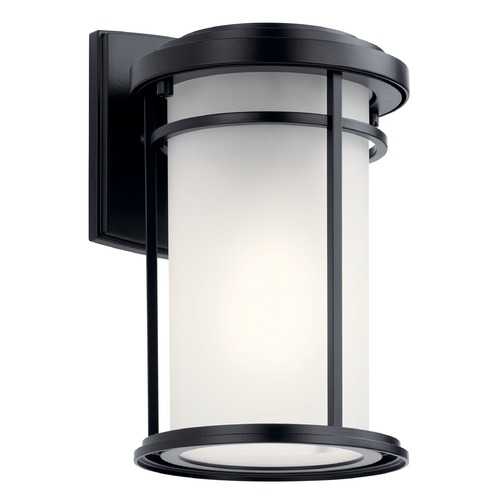 Toman 10.25-Inch Small Black Outdoor Wall Light by Kichler Lighting