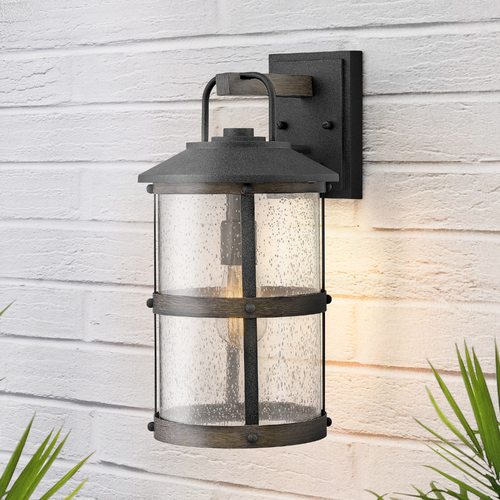 Lakehouse 17.25-Inch Aged Zinc & Driftwood Grey Outdoor Wall Light by Hinkley Lighting