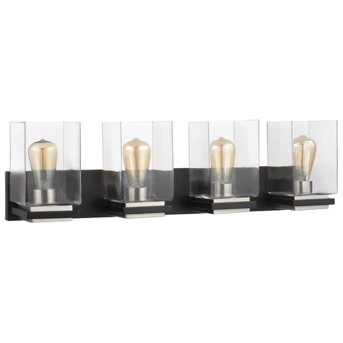 Nuvo Lighting Crossroads 4-Light Vanity Light in Matte Black by Nuvo Lighting 60-7654