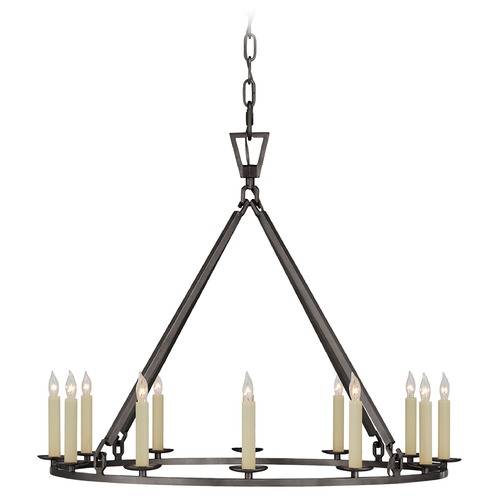 Visual Comfort Signature Collection Chapman & Myers Darlana Chandelier in Aged Iron by Visual Comfort Signature CHC5172AI