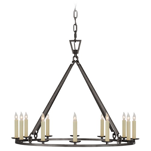 Chapman & Myers Darlana Chandelier in Aged Iron by Visual Comfort Signature
