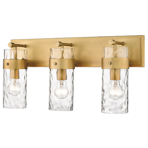 Z-Lite Fontaine Rubbed Brass Bathroom Light by Z-Lite 3035-3V-RB