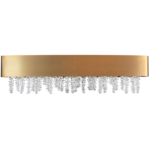 Soleil Aged Brass LED Bathroom Light by Schonbek Lighting