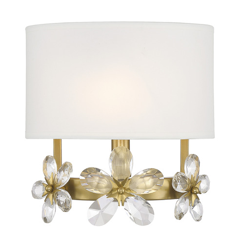 Dahlia Wall Sconce in Warm Brass by Savoy House