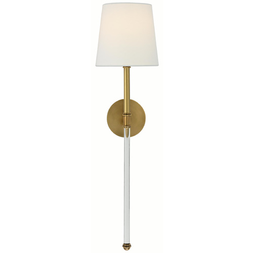 Visual Comfort Signature Collection Suzanne Kasler Camille Hand-Rubbed Antique Brass Sconce