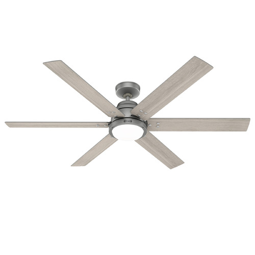Hunter Fan Company Gravity Matte Silver LED Ceiling Fan with Light