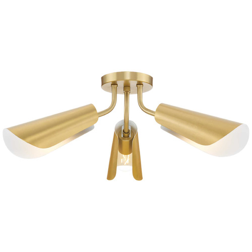 Progress Lighting Dalton 2-Light Silver Ridge Semi-Flush Mount