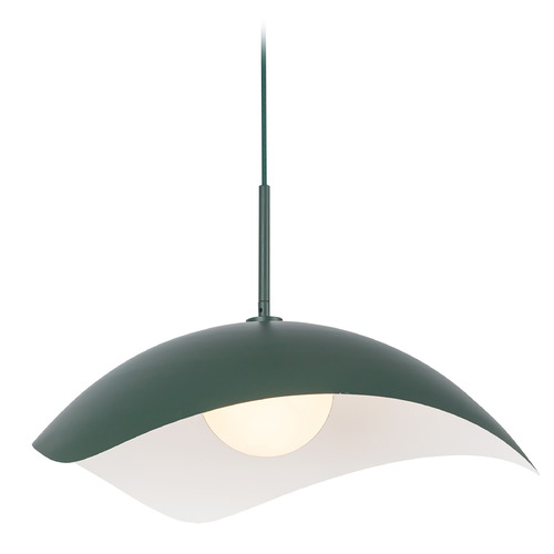 Kuzco Lighting Kuzco Lighting Kirby Pine Green Pendant Light with Globe Shade PD55922-PGN