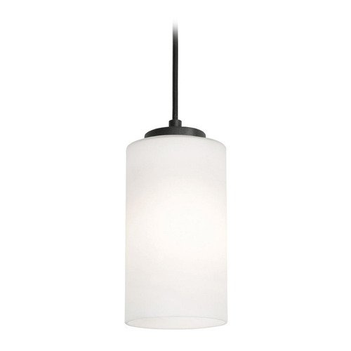 Afx Lighting Leo Black Mini-Pendant Light with Cylindrical Shade